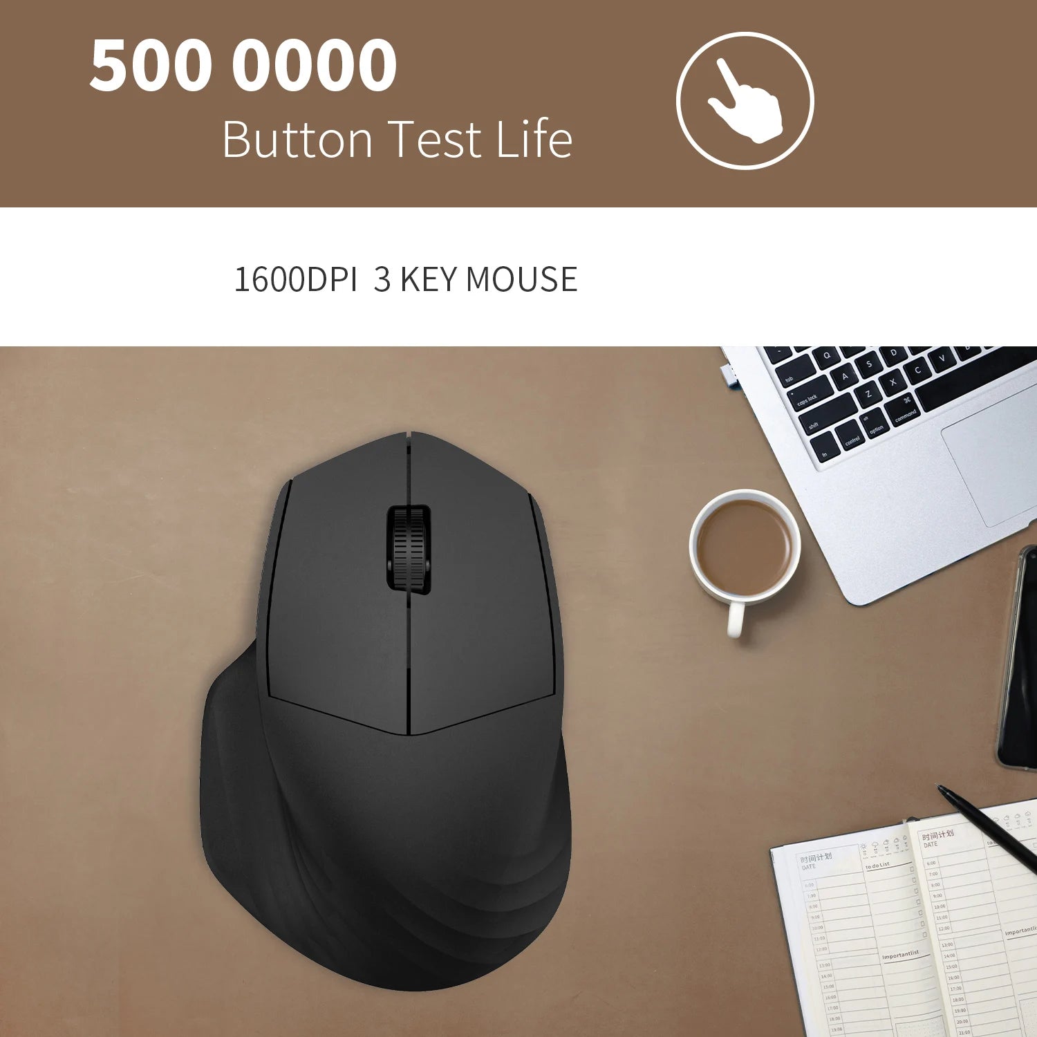 USB Silent Mouse Wireless Mice 1600DPI Optical Mouse Ergonomic Mice USB Wireless Mouse Wireless Mause for Mac PC Laptop