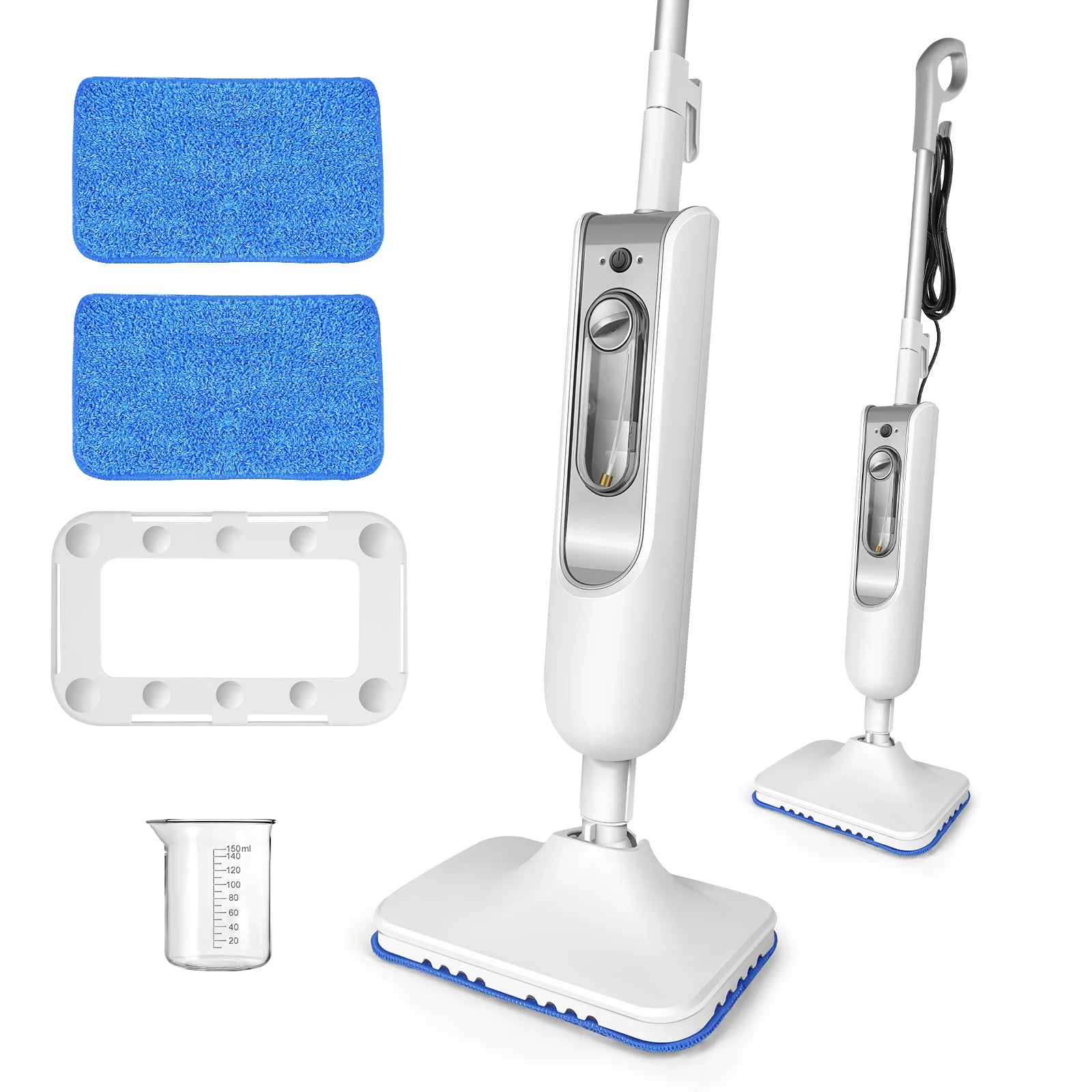 12 in 1 Electric Steam Mop with 120 Degree Rotatable Head for Floor Cleaning,5000W Steam Cleaner 400ML Water Tank Handheld Mop