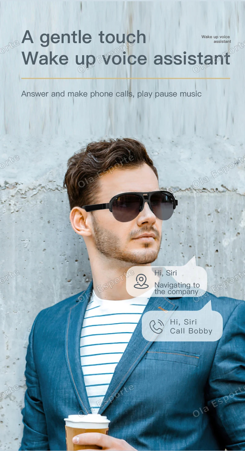 Smart Sunglasses Glasses Wireless BT Call Outdoor Sports Cycling Long Battery Life Blue Light Waterproof Sunglasses Men 2025 New