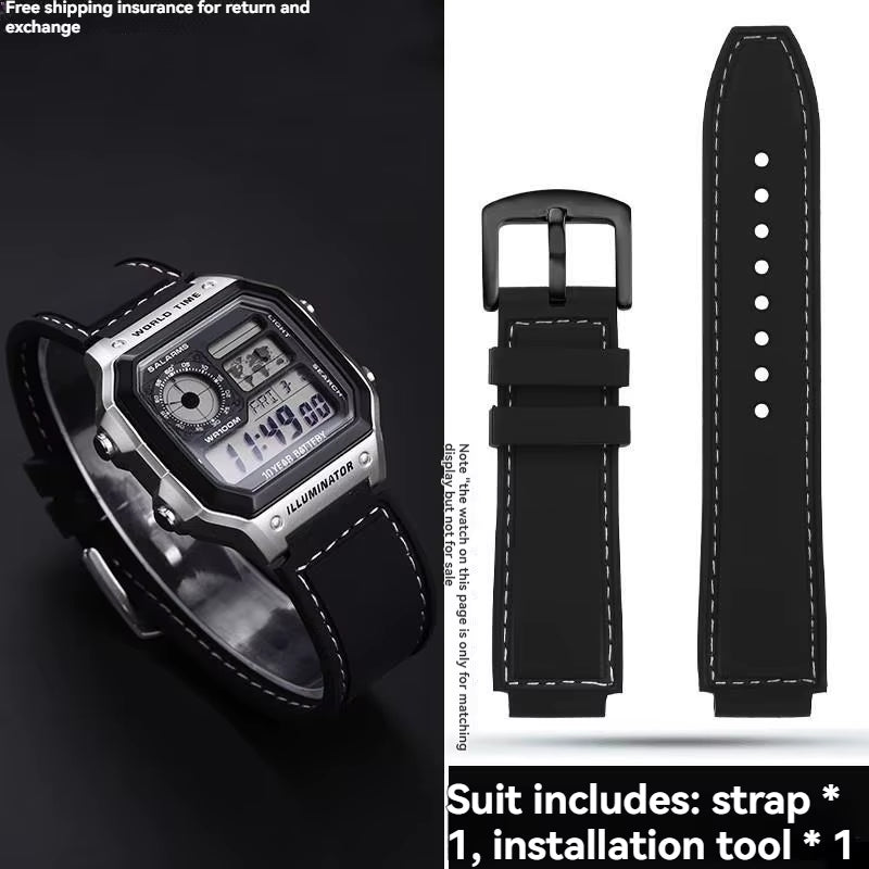 For Casio Watch DW-H5600 DW H5600 AE1200 AE1300 AE1500 W-218H Silicone Watch Strap Rubber Waterproof Watchband Bracelet 18Mm
