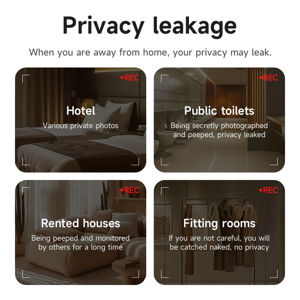 GM231 Camera Detector for anti Candid Security Protection Mini Pinhole Hidden Camera Lens Detect Gadget Hotel Peeping Detector