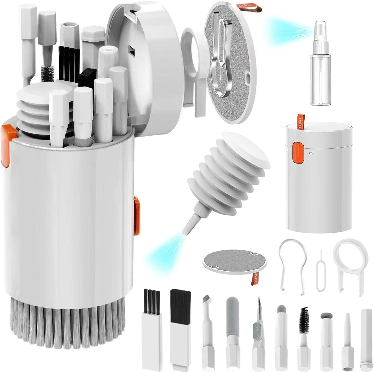 20 in 1/7 in 1 Digital Camera Headset Mobile Phone Laptop Keyboard Cleaning Tool Set Cleaning Brush Clean Pen for Airpods Pro