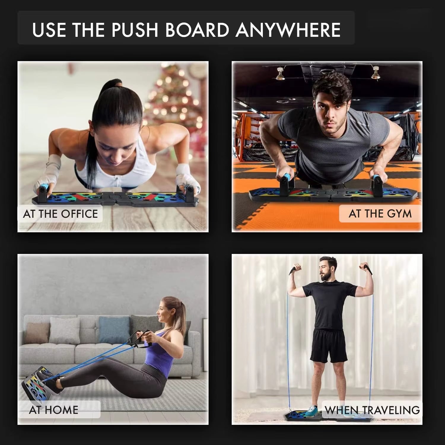 Colorful Folding Push up Board Bracket, Multi-Mode Adjustable Chest, Abdominal and Back Core Muscle Indoor Exercise Equipment