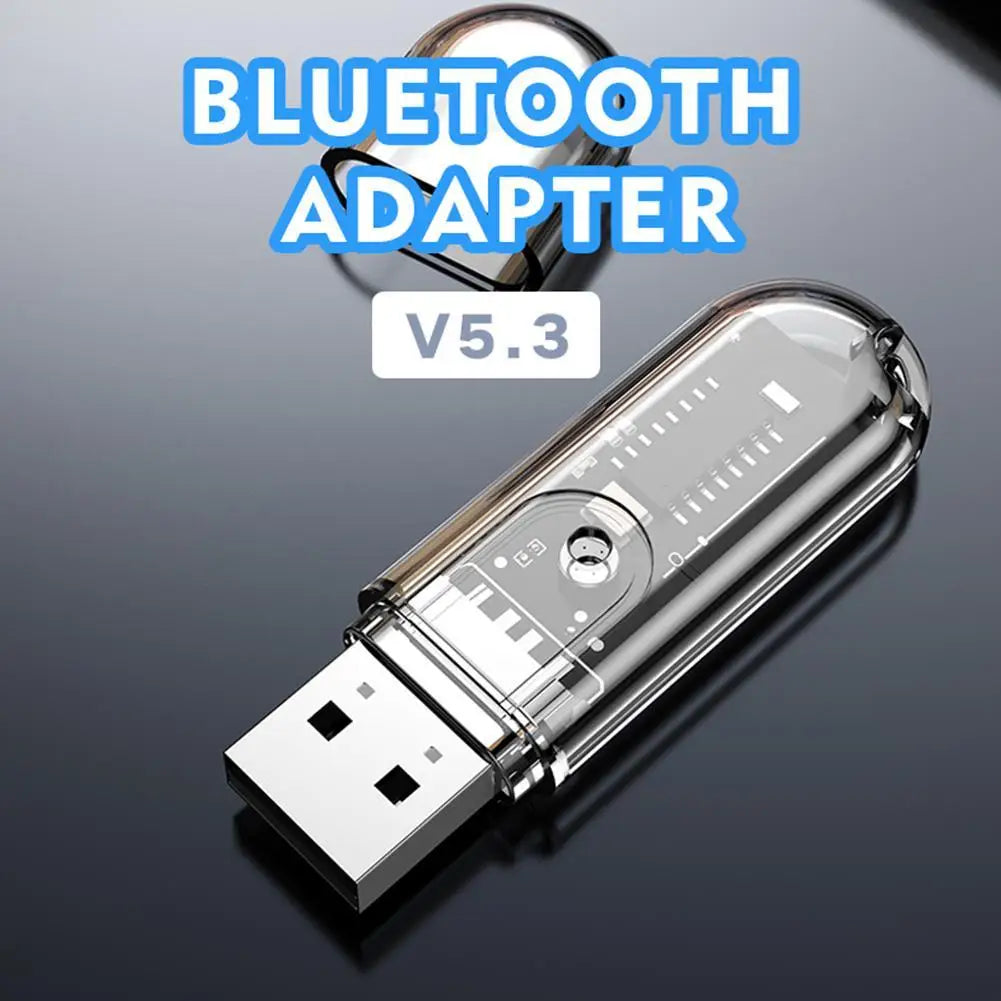 USB Bluetooth Adapter 5.3 Computer Wireless Bluetooth Transmitter Receiver Audio Bluetooth Receiver Connector for Car Computer