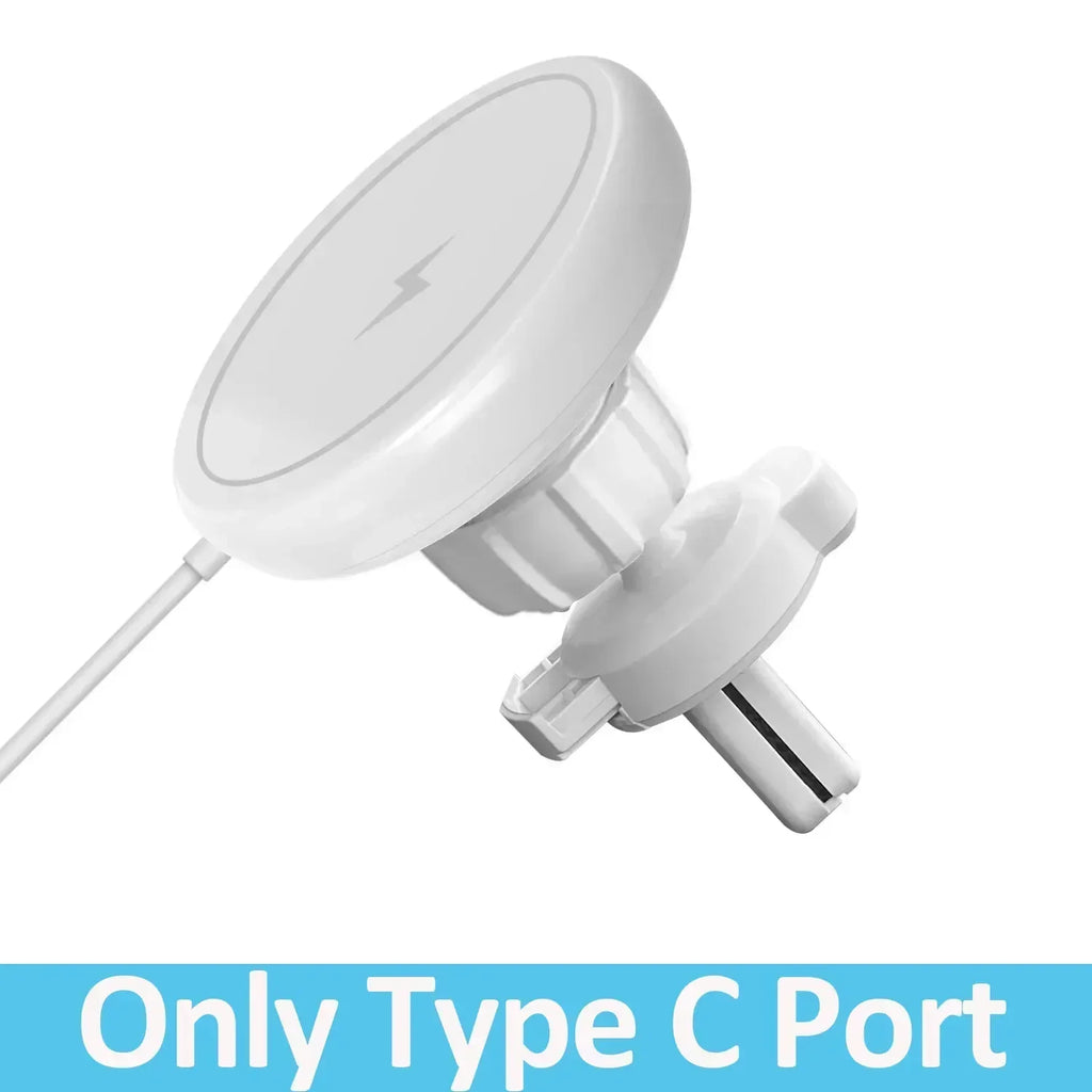 15W Magnetic Car Wireless Charger for Iphone 15 14 13 12 Pro Max Samsung Air Vent Mount Car Phone Holder Stand Fast Car Charging
