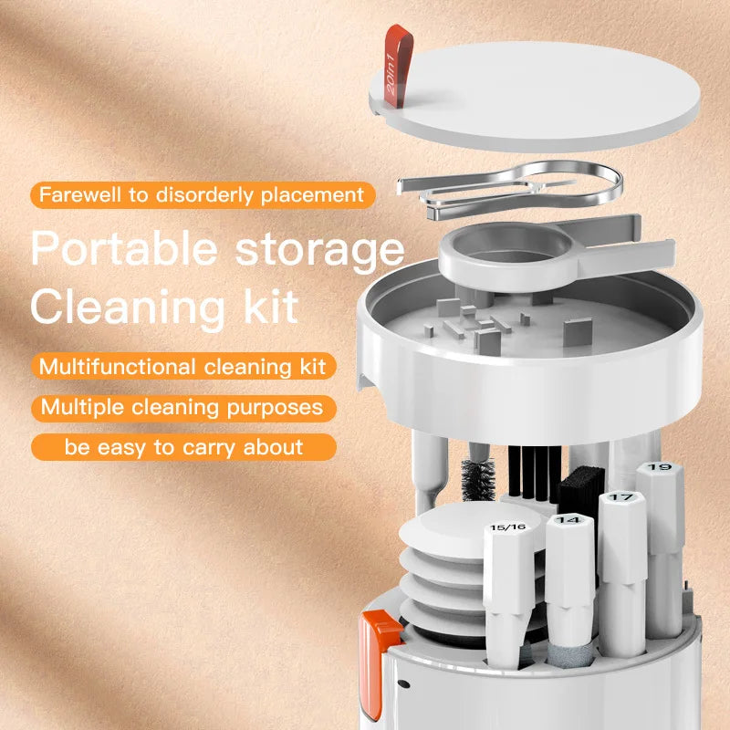 20 in 1/7 in 1 Digital Camera Headset Mobile Phone Laptop Keyboard Cleaning Tool Set Cleaning Brush Clean Pen for Airpods Pro