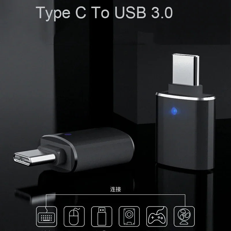 Type C to USB 3.0 OTG Adapter USB-C Male to USB Female Converter for Macbook Samsung Galaxy S20 S20+ Huawei USBC Connector