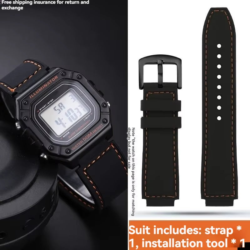 For Casio Watch DW-H5600 DW H5600 AE1200 AE1300 AE1500 W-218H Silicone Watch Strap Rubber Waterproof Watchband Bracelet 18Mm
