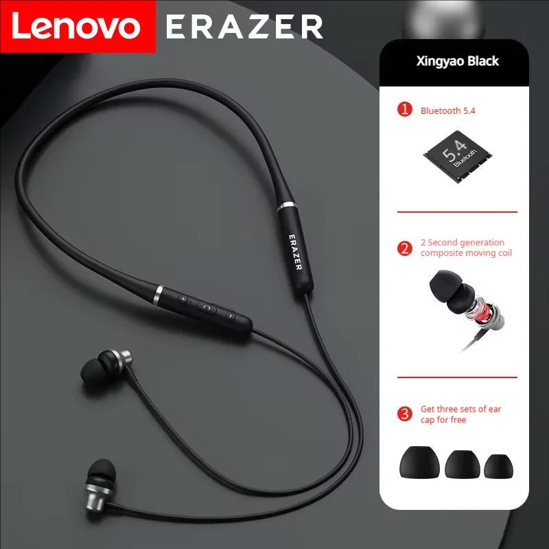 Lenovo  XE05MAX Bluetooth Earphones 5.4 Earbuds Sport Earphone Comfortable Neckband Sports Headphones for Noise Reduction