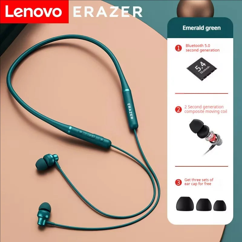 Lenovo  XE05MAX Bluetooth Earphones 5.4 Earbuds Sport Earphone Comfortable Neckband Sports Headphones for Noise Reduction