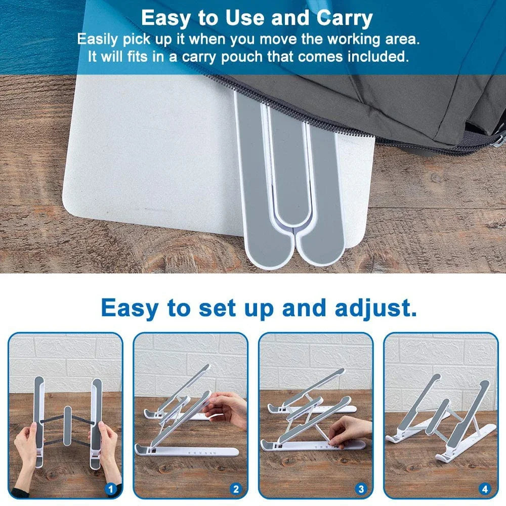 Foldable Laptop Stand Portable Notebook Support Base Holder Adjustable Riser Cooling Bracket for Laptop & Tablet Accessories