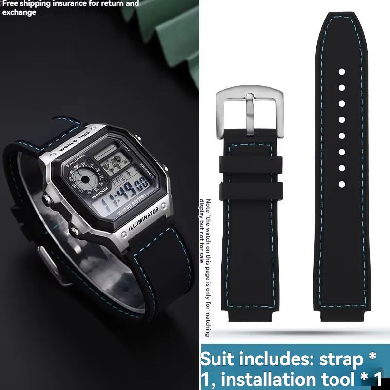For Casio Watch DW-H5600 DW H5600 AE1200 AE1300 AE1500 W-218H Silicone Watch Strap Rubber Waterproof Watchband Bracelet 18Mm