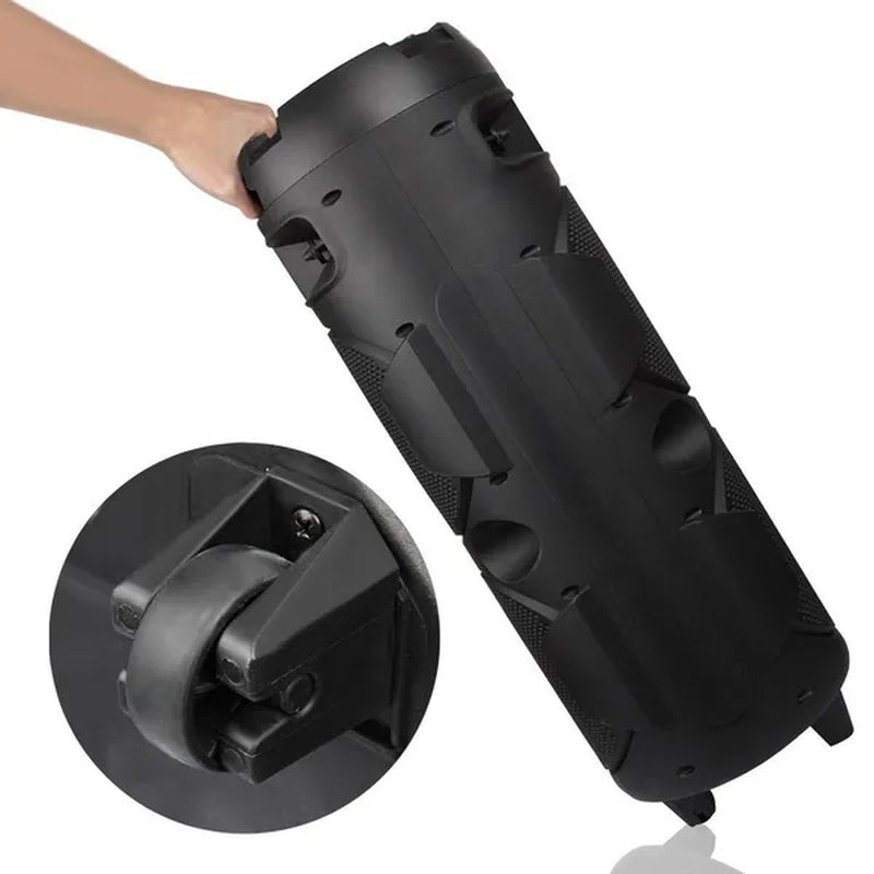 Portable PA Speaker System Outdoor Sound System Stereo Speakers W/ Dual 6.5/8" Woofers