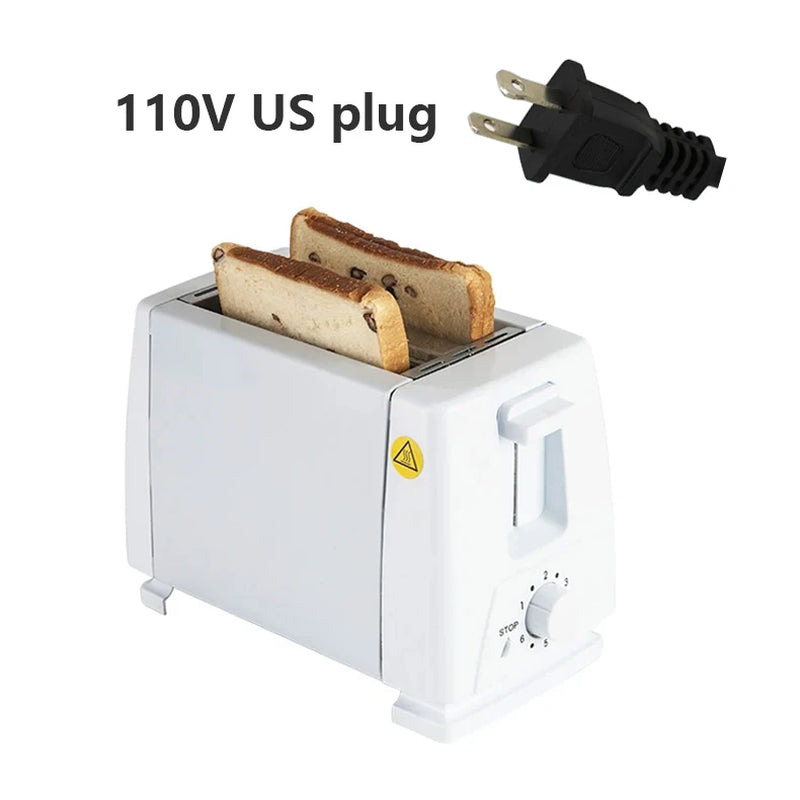 110V 220V Household Electric Bread Toaster 2 Slices Automatic Sandwich Maker Fast Heating Baking Tool Breakfast Maker Bread Oven