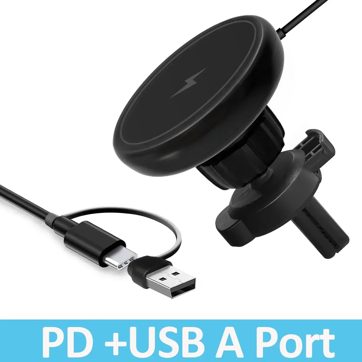 15W Magnetic Car Wireless Charger for Iphone 15 14 13 12 Pro Max Samsung Air Vent Mount Car Phone Holder Stand Fast Car Charging