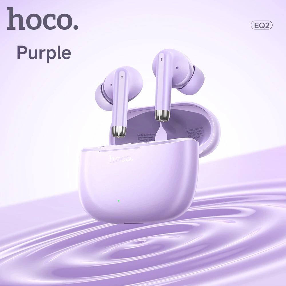 EQ2 Wireless Bluetooth Headphones Tws Waterproof Earbuds Earphones HD Mic Call Sport with Touch Control Earbuds for Smartphones