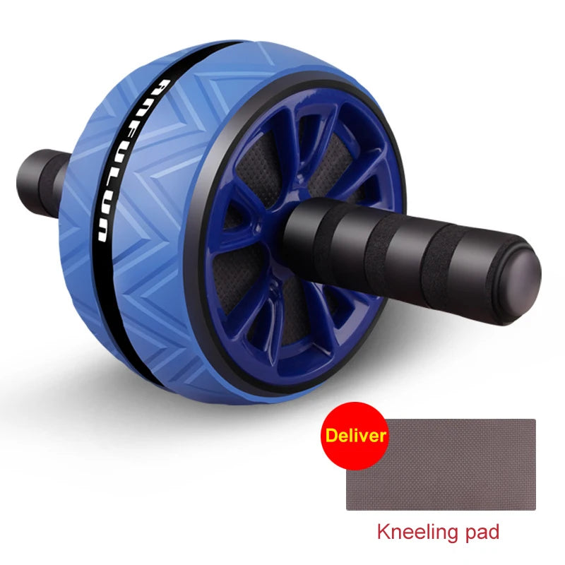 Ab Roller Big Abdominal Wheel Roller Stretch Trainer with Mat for Arm Waist Abdomen Exercise Home Gym Fitness Equipment