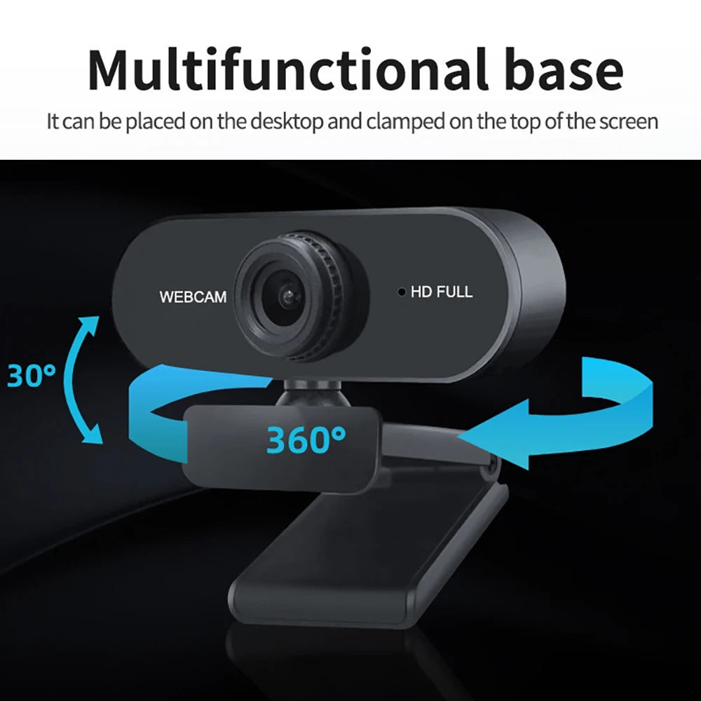 4K Webcam 1080P Mini Camera 2K Full HD Webcam with Microphone 30Fps USB Web Cam for Auto Focus PC Laptop Video Shooting Camera