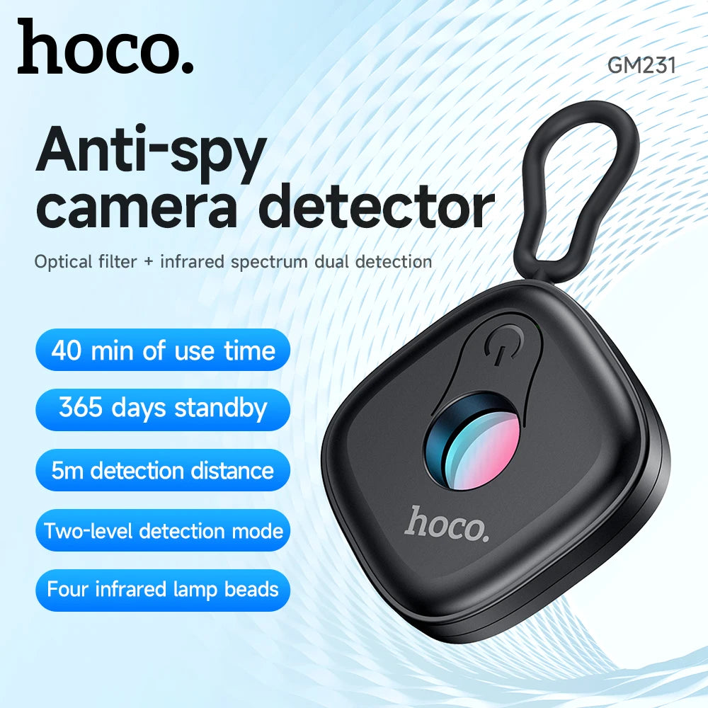 GM231 Camera Detector for anti Candid Security Protection Mini Pinhole Hidden Camera Lens Detect Gadget Hotel Peeping Detector