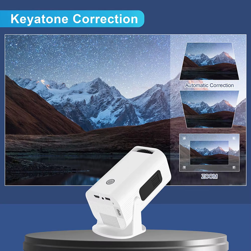 P330 Projector Smart Android 11.0 Wifi BT5.0 Auto Keystone Correction 1080P Airplay Connection Home Theater for 4K Video