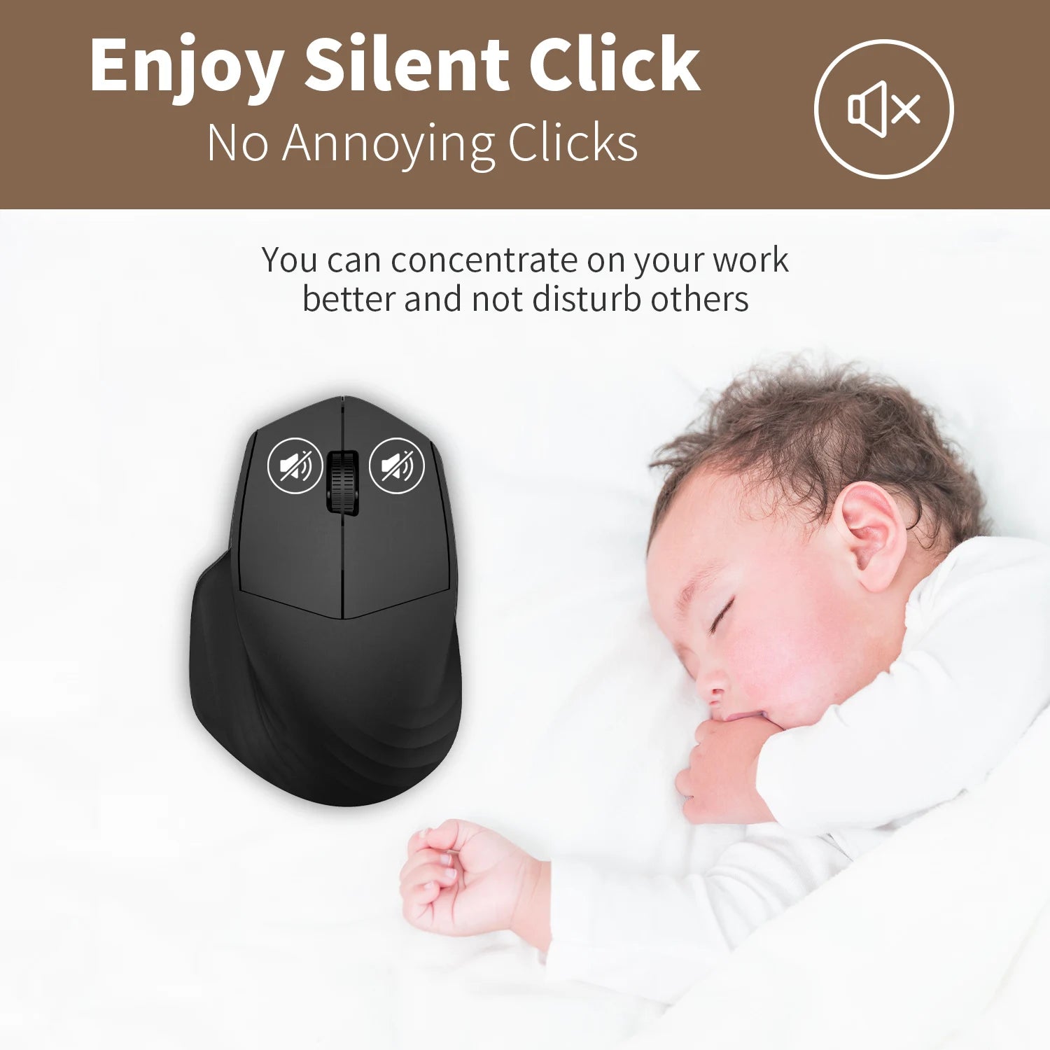 USB Silent Mouse Wireless Mice 1600DPI Optical Mouse Ergonomic Mice USB Wireless Mouse Wireless Mause for Mac PC Laptop