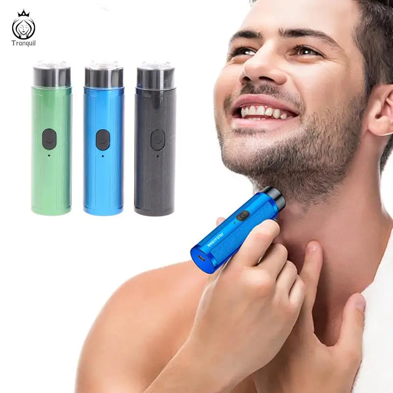 Portable Mini Electric Shaver Washable Beard Trimmer Men Shaver Razor USB Travel Rechargeable Shaver