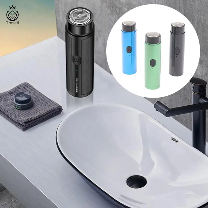Portable Mini Electric Shaver Washable Beard Trimmer Men Shaver Razor USB Travel Rechargeable Shaver