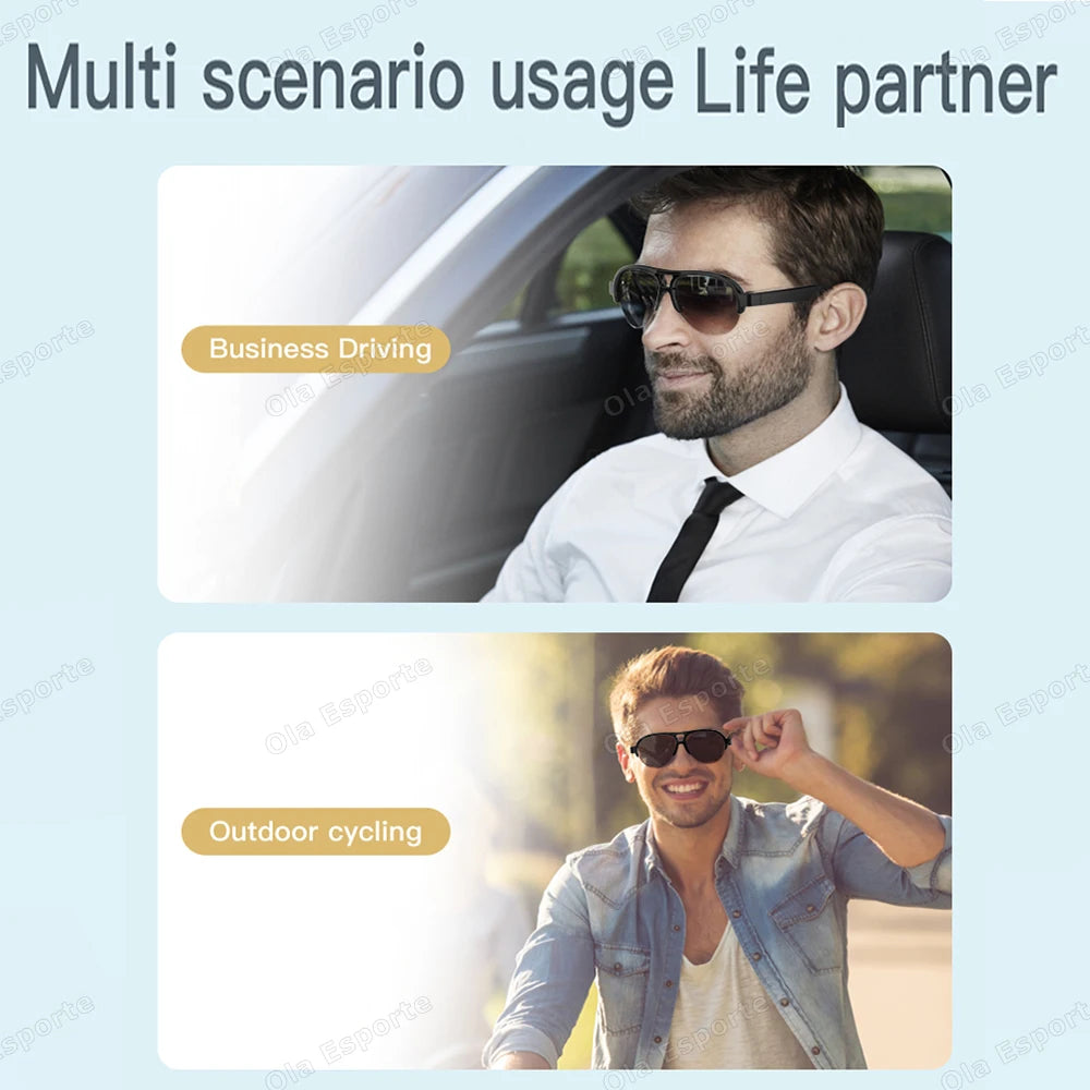 Smart Sunglasses Glasses Wireless BT Call Outdoor Sports Cycling Long Battery Life Blue Light Waterproof Sunglasses Men 2025 New