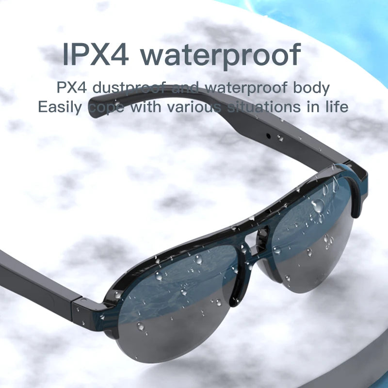 Smart Glasses Wireless Bluetooth BT5.3 Sunglasses Outdoor Sports Headphones Call Music UV Suitable for Men Upgraded Version