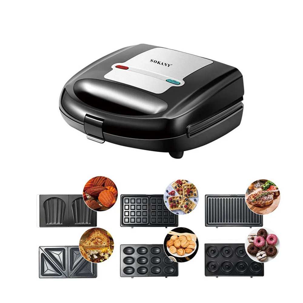 Sandwich Machine Eight in One Detachable Breakfast Machine Cake Nut Donut Waffle Maker