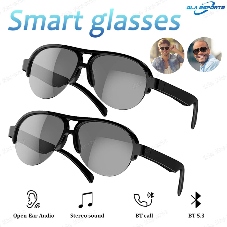 Smart Sunglasses Glasses Wireless BT Call Outdoor Sports Cycling Long Battery Life Blue Light Waterproof Sunglasses Men 2025 New