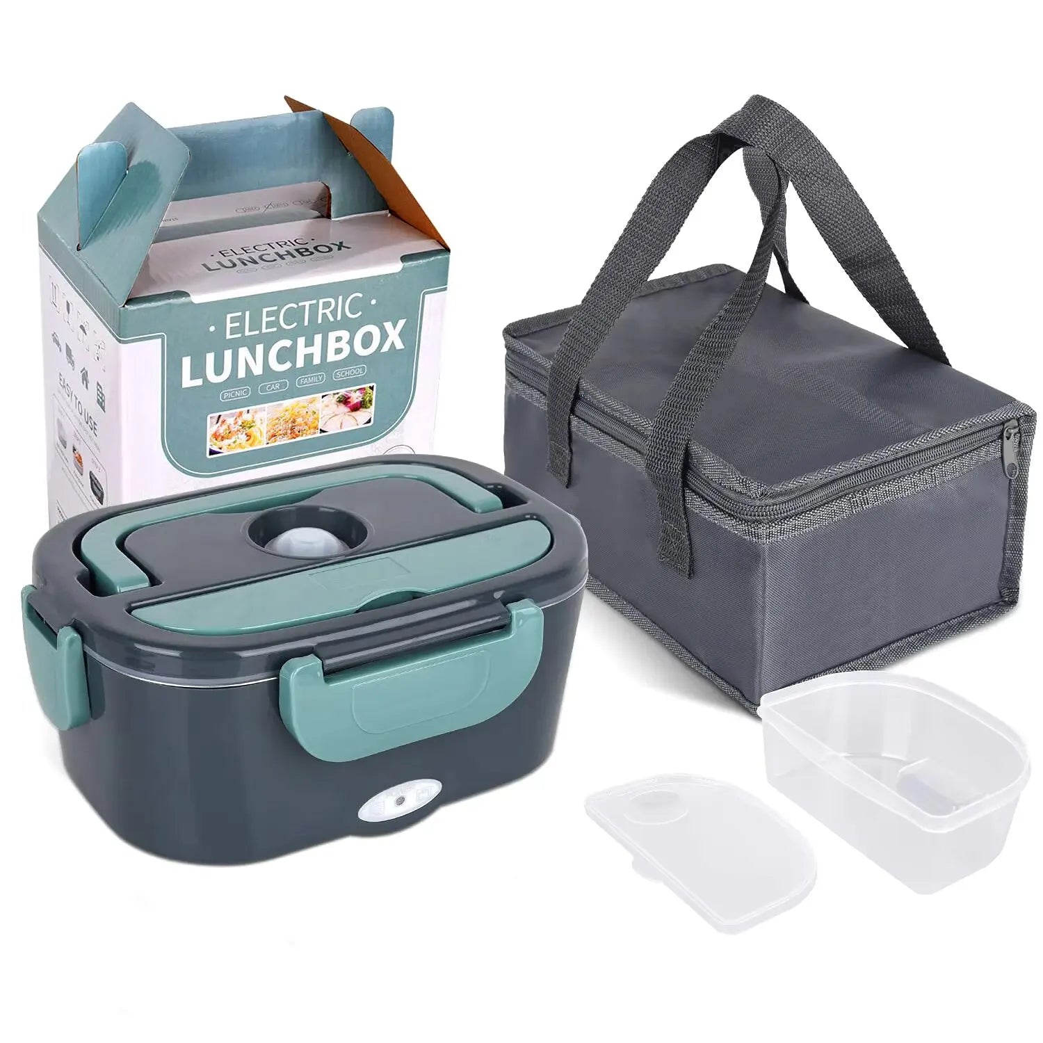 2024 NEW 1.5L Portable Electric Lunch Box 60W Outdoor Camping Food Heating Warmer Suitable for Car Lunch Heating Microwave Oven