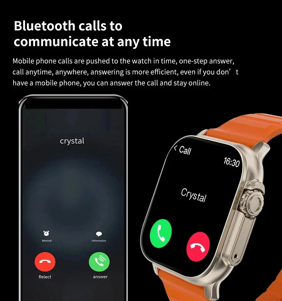 New T900 Watch Ultra Smart Watch 49Mm 2024 NFC Men Women GPS Track Bluetooth Call BT Music Games Wireless Charging Smart Watch