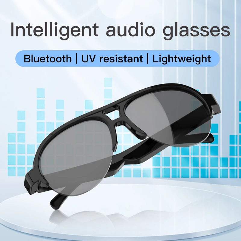 Smart Glasses Wireless Bluetooth BT5.3 Sunglasses Outdoor Sports Headphones Call Music UV Suitable for Men Upgraded Version