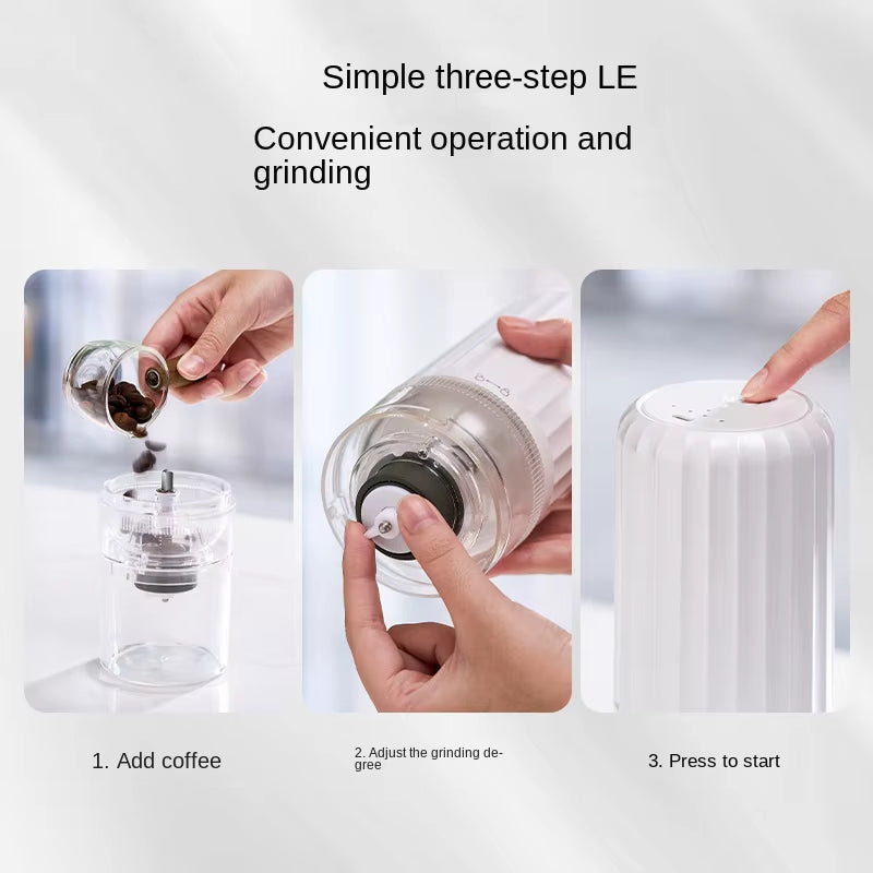 Electric Coffee Machine, Portable Travel Mini Capsule Coffee Machine, USB Charging Coffee Machine, Grinder for Home Office Use