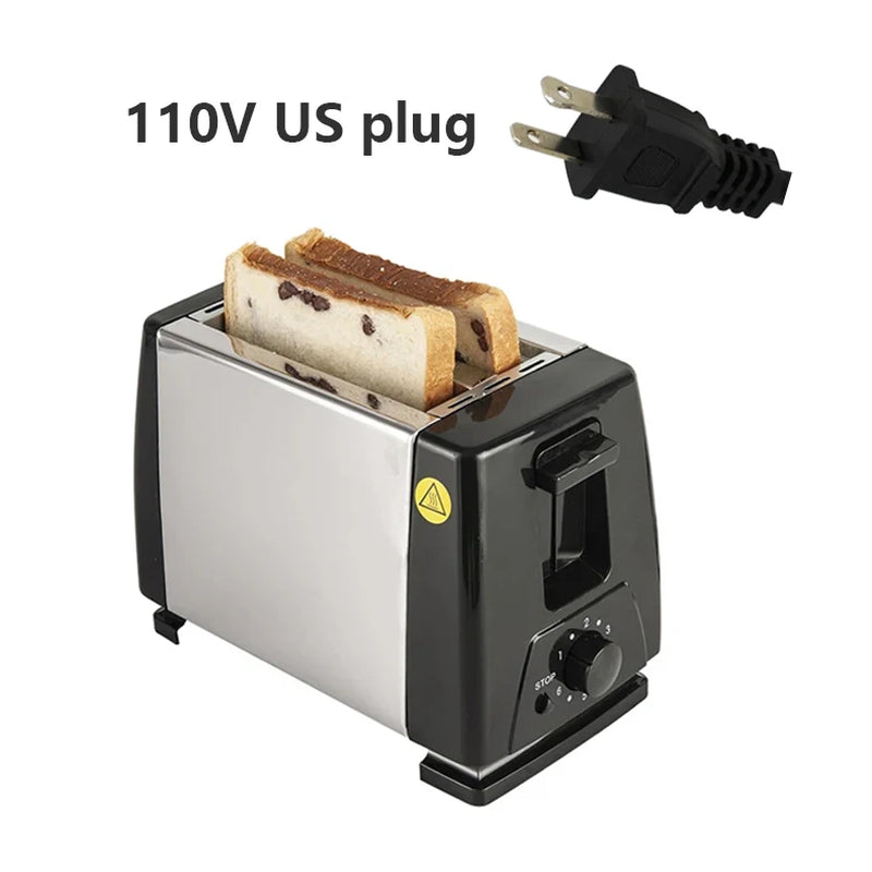110V 220V Household Electric Bread Toaster 2 Slices Automatic Sandwich Maker Fast Heating Baking Tool Breakfast Maker Bread Oven