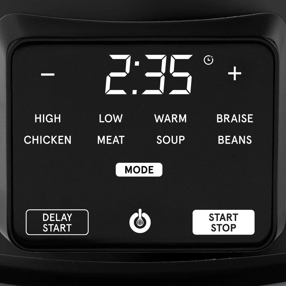4.5QT Programmable Slow Cooker with One-Touch Presets Digital Display Built-In Timer Keep Warm Locking Lid Family Size Cooking