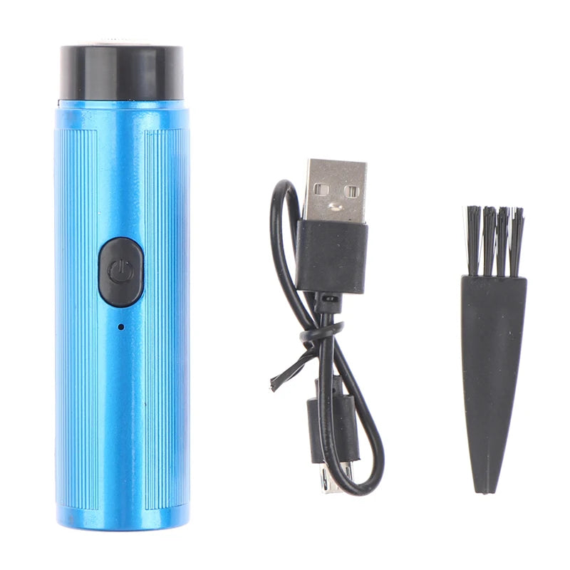 Portable Mini Electric Shaver Washable Beard Trimmer Men Shaver Razor USB Travel Rechargeable Shaver
