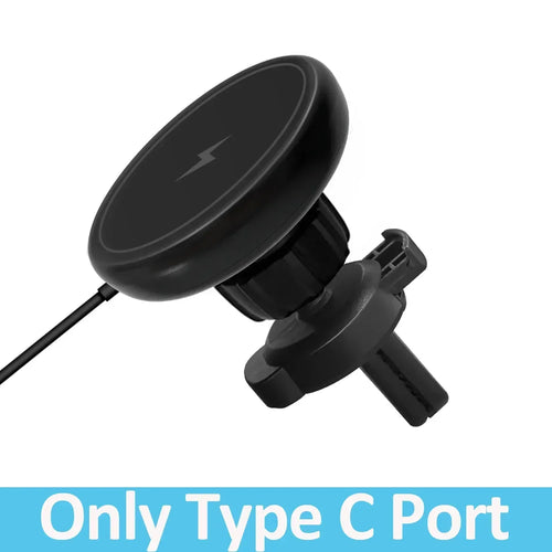 15W Magnetic Car Wireless Charger for Iphone 15 14 13 12 Pro Max Samsung Air Vent Mount Car Phone Holder Stand Fast Car Charging