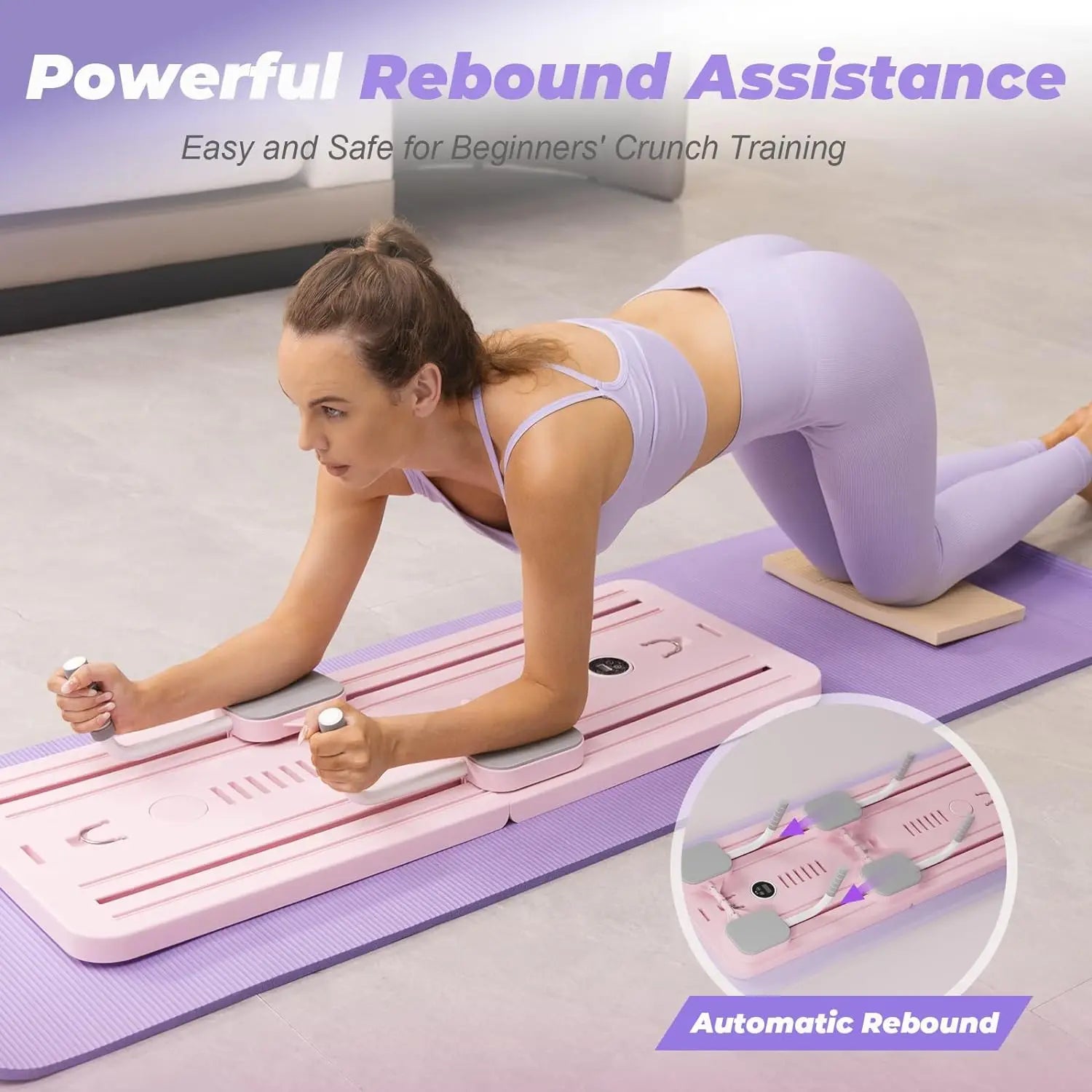 Multifunctional Abdominal Board Fitness Board Push up Board Automatic Rebound Abdominal Table Muscle Home Fitness Equipment