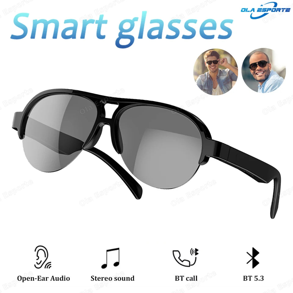 Smart Sunglasses Glasses Wireless BT Call Outdoor Sports Cycling Long Battery Life Blue Light Waterproof Sunglasses Men 2025 New