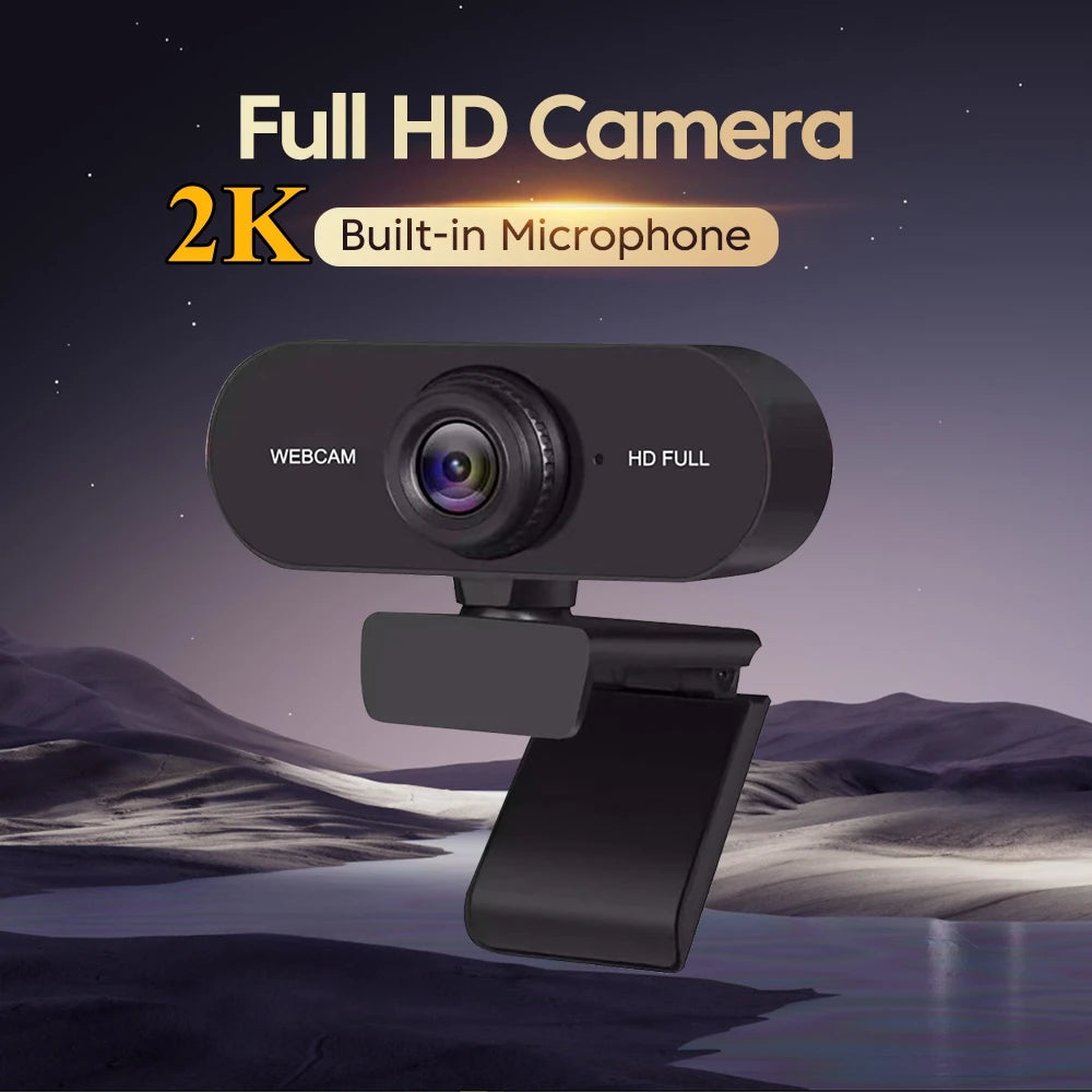 4K Webcam 1080P Mini Camera 2K Full HD Webcam with Microphone 30Fps USB Web Cam for Auto Focus PC Laptop Video Shooting Camera