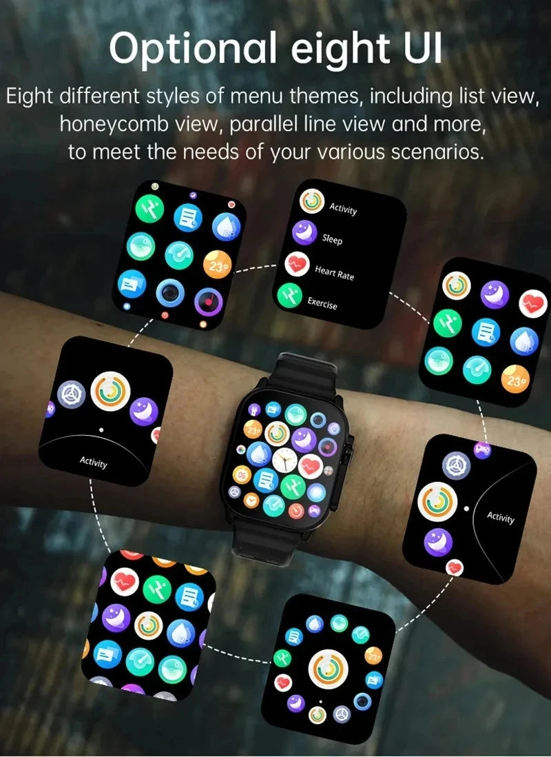New T900 Watch Ultra Smart Watch 49Mm 2024 NFC Men Women GPS Track Bluetooth Call BT Music Games Wireless Charging Smart Watch