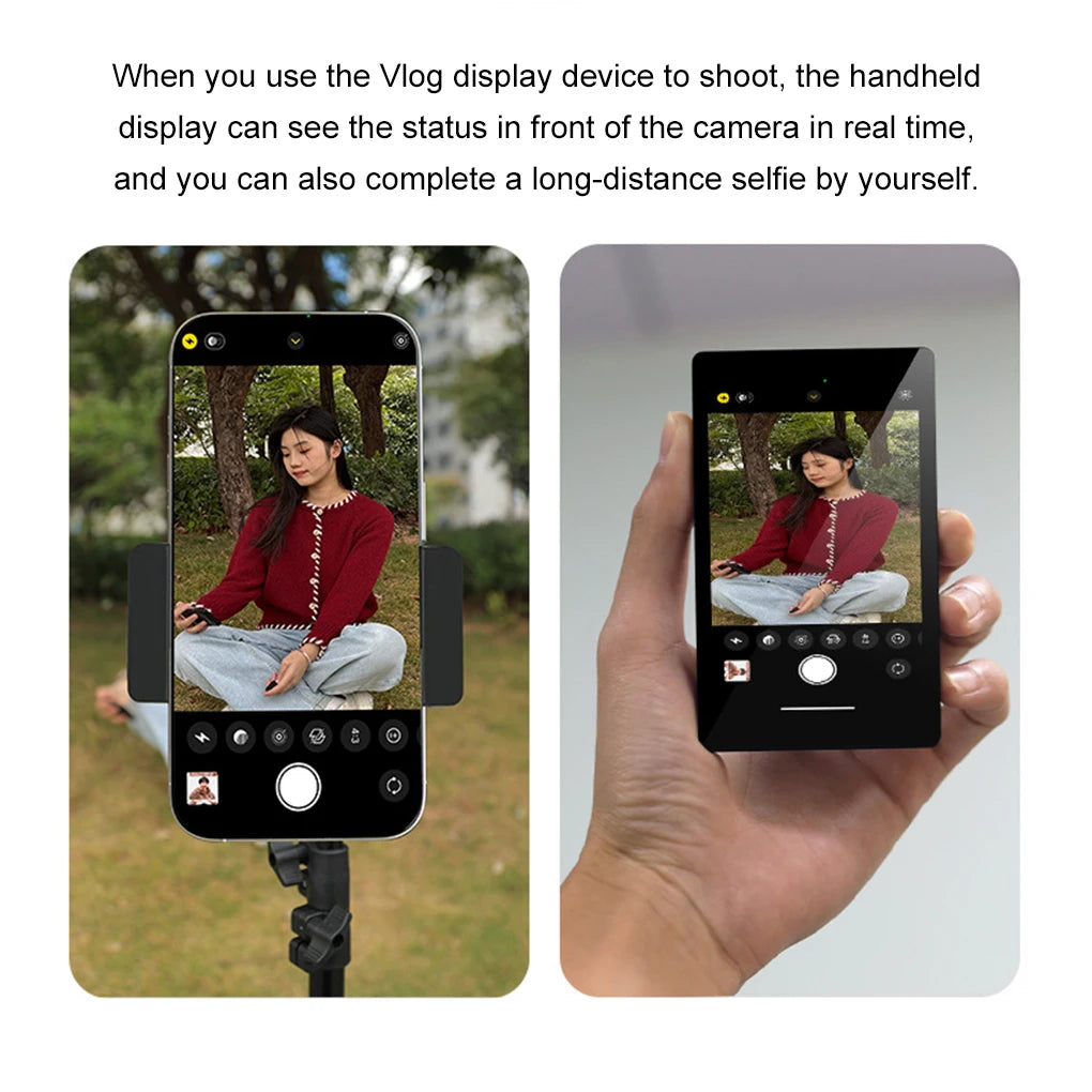 PT001 Smartphone Wireless Magnetic Monitor Screen for Smartphone Vlog Live Stream Video Recording