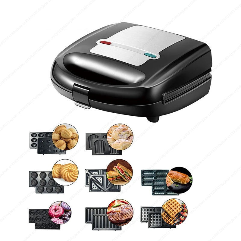 Sandwich Machine Eight in One Detachable Breakfast Machine Cake Nut Donut Waffle Maker