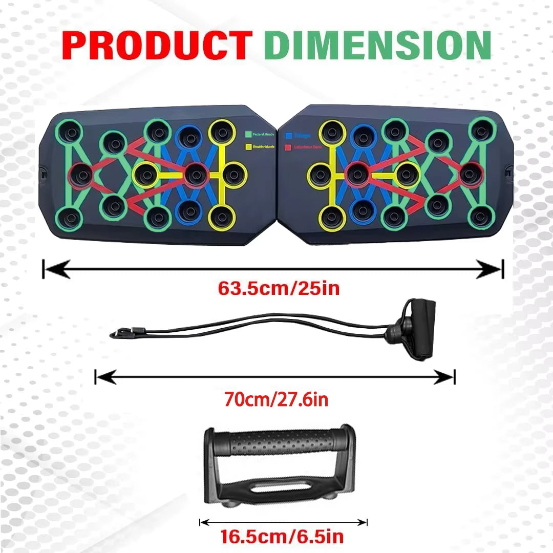 Colorful Folding Push up Board Bracket, Multi-Mode Adjustable Chest, Abdominal and Back Core Muscle Indoor Exercise Equipment