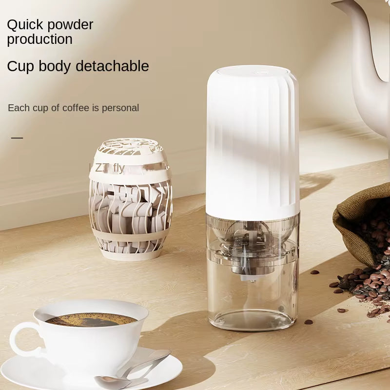 Electric Coffee Machine, Portable Travel Mini Capsule Coffee Machine, USB Charging Coffee Machine, Grinder for Home Office Use