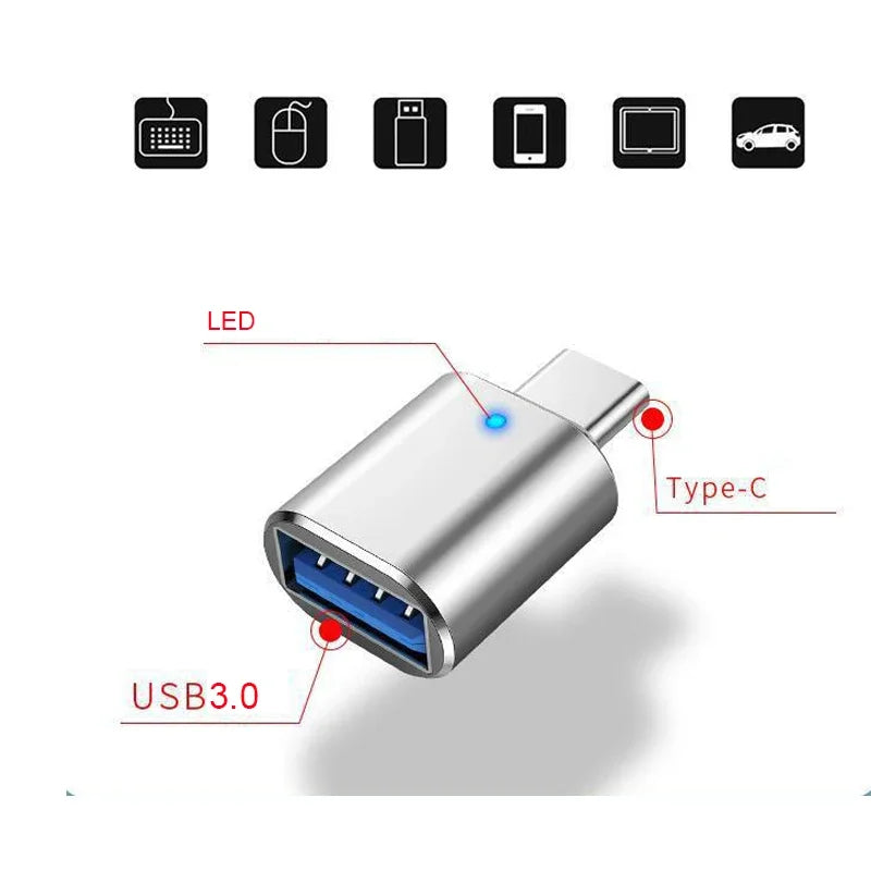Type C to USB 3.0 OTG Adapter USB-C Male to USB Female Converter for Macbook Samsung Galaxy S20 S20+ Huawei USBC Connector