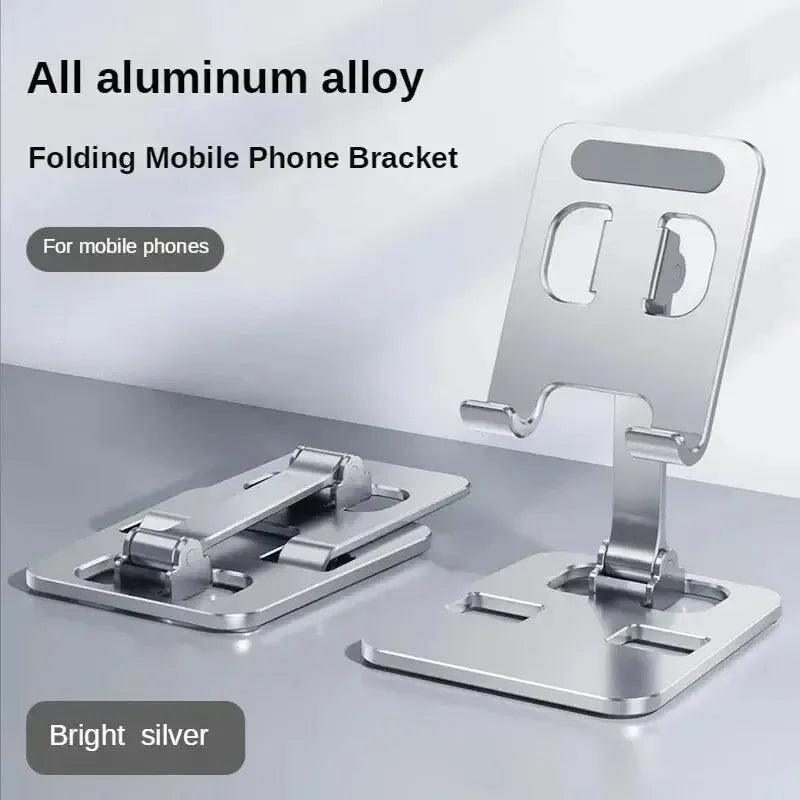 Universal Aluminum Alloy Phone Tablet Holder for Ipad Adjustable Flexible Folding Lazy Desktop Live Mobile Phone Stand Mount
