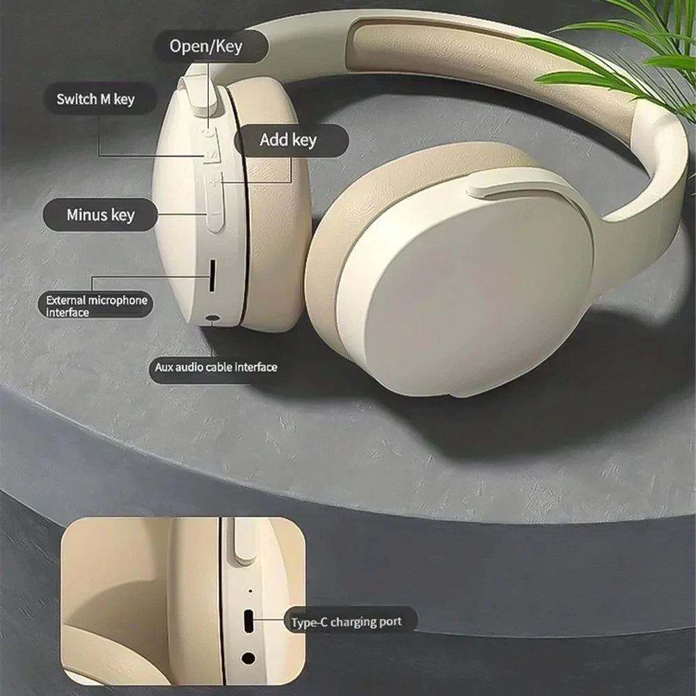 Headset Bluetooth Headphone True Wireless Sports with Headset Noise Reduction Computer Gaming Long Life High Sound Quality 2024